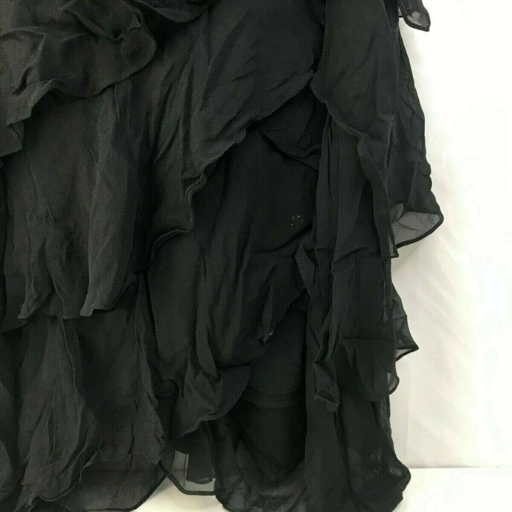 New Tadashi Silk Black Dress Rouched Sleeveless - Picture 3 of 8